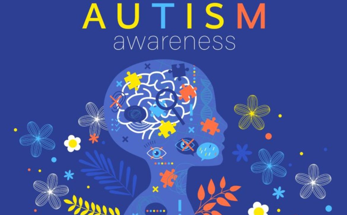 World,Autism,Awareness,Day.,Colorful,Puzzles,With,Flowers,And,Leaves
